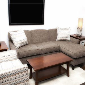Gala Living Room Set in Cherry with Light Walnut / English Chestnut Finish