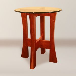 FJ35-6<br>Fuji Round Glass Top Side Table