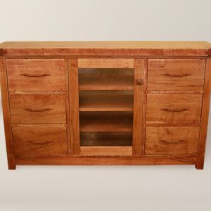 MZ37-1 <br>Manzana 6-Dr Breadboard Edge Media Cabinet